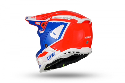 Preview: Helm UFO Motocross Echus Erwachsene rot, blau, weiß